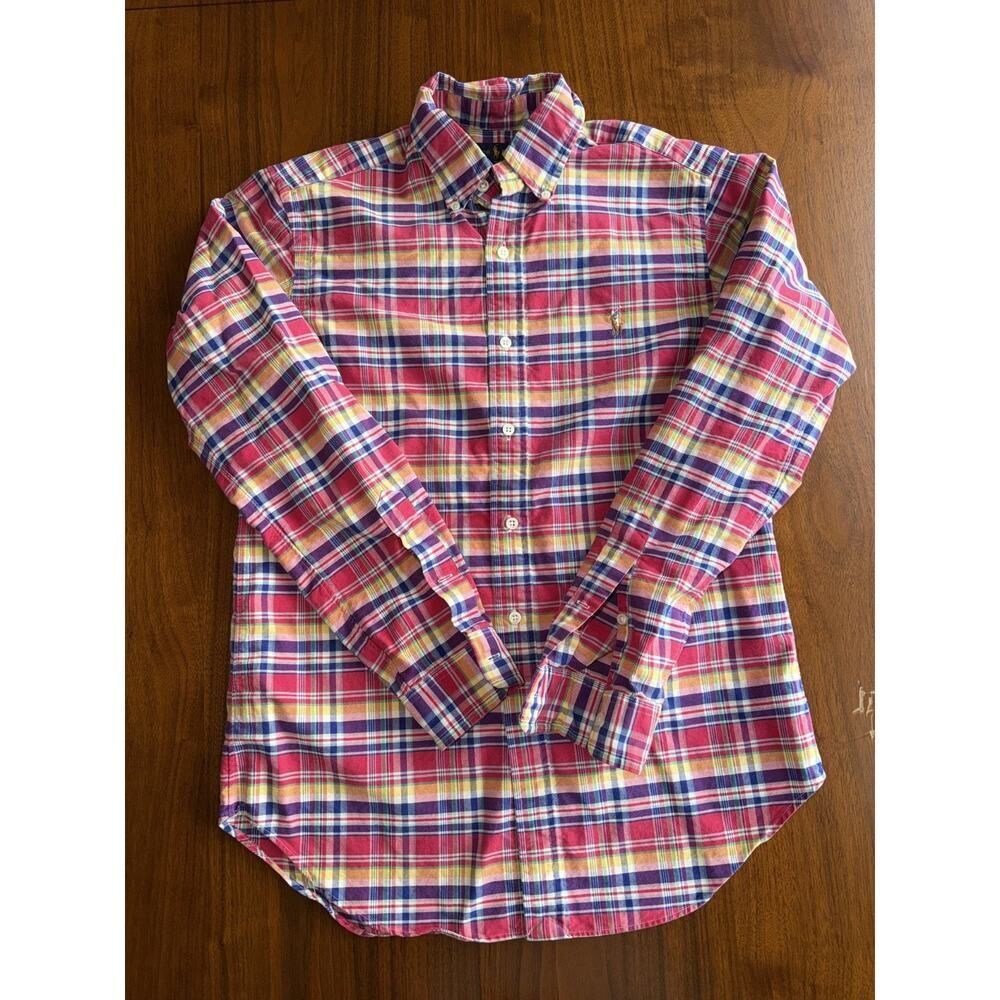 Polo Ralph Lauren Men's Classic Fit Pink Plaid Button-Down Shirt - Size S